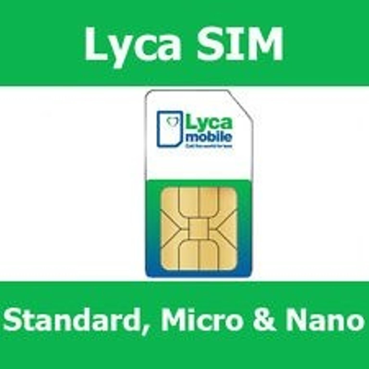 SCHEDA SIM CARD LYCAMOBILE Euro 0