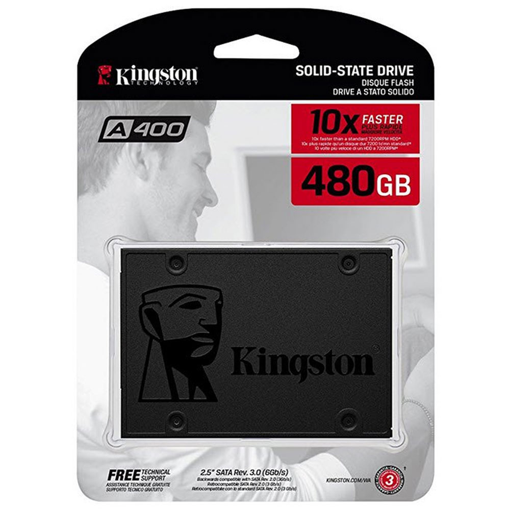 SSDNow Kingston Technology SA400 7mm CAPACITA' 480GB SA400S37/480G 2,5" SATA III r:500MB/s w:350MB/s , SATA III