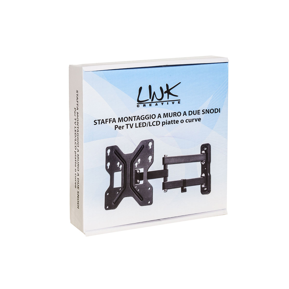 SUPPORTO A PARETE INCLINABILE A 3 SNODI PER MONITOR TV LED/LCD 13" - 43" INCLINABILE -15° / +15° rotazione 180° VESA 75x75, 100x100, 100x200, 200x200