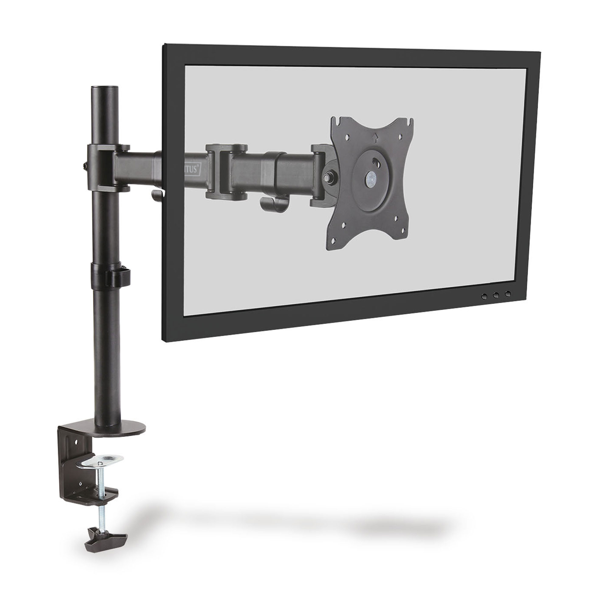 SUPPORTO DA SCRIVANIA BRACCIO PER MONITOR-TV LCD/LED 13" - 32" INCLINABILE -90° / +90° CON MORSETTO DUE SNODI VESA 75*75 e 100*100 8 KG