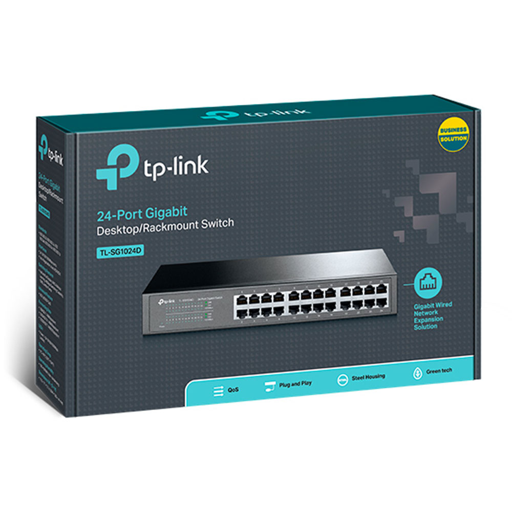 SWITCH DESKTOP DI RETE TP-LINK 24-Port 10/100/1000Mbps TL-SG1024D DESKTOP/RACK