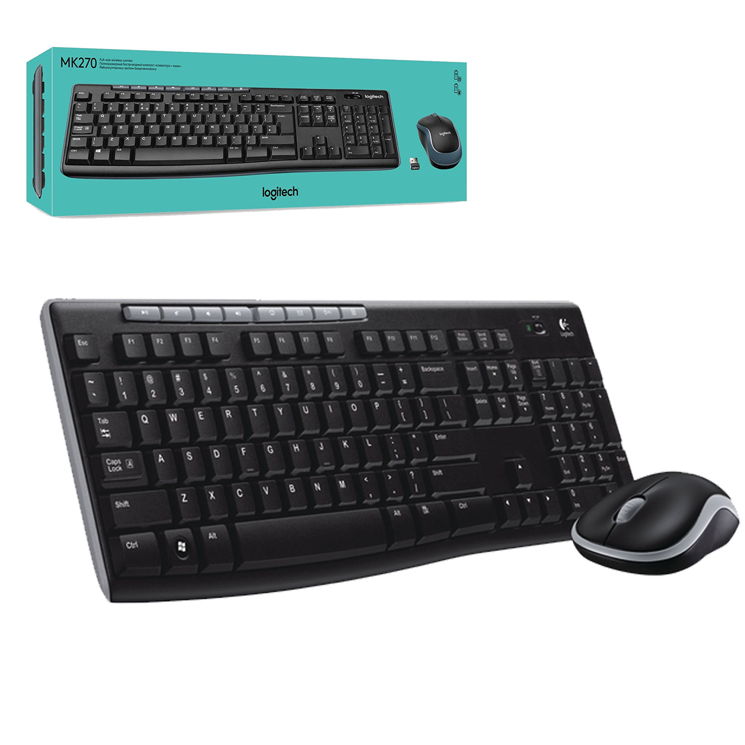 KIT LOGITECH MK270 TASTIERA + MOUSE DESKTOP WIRELESS (920-004512)