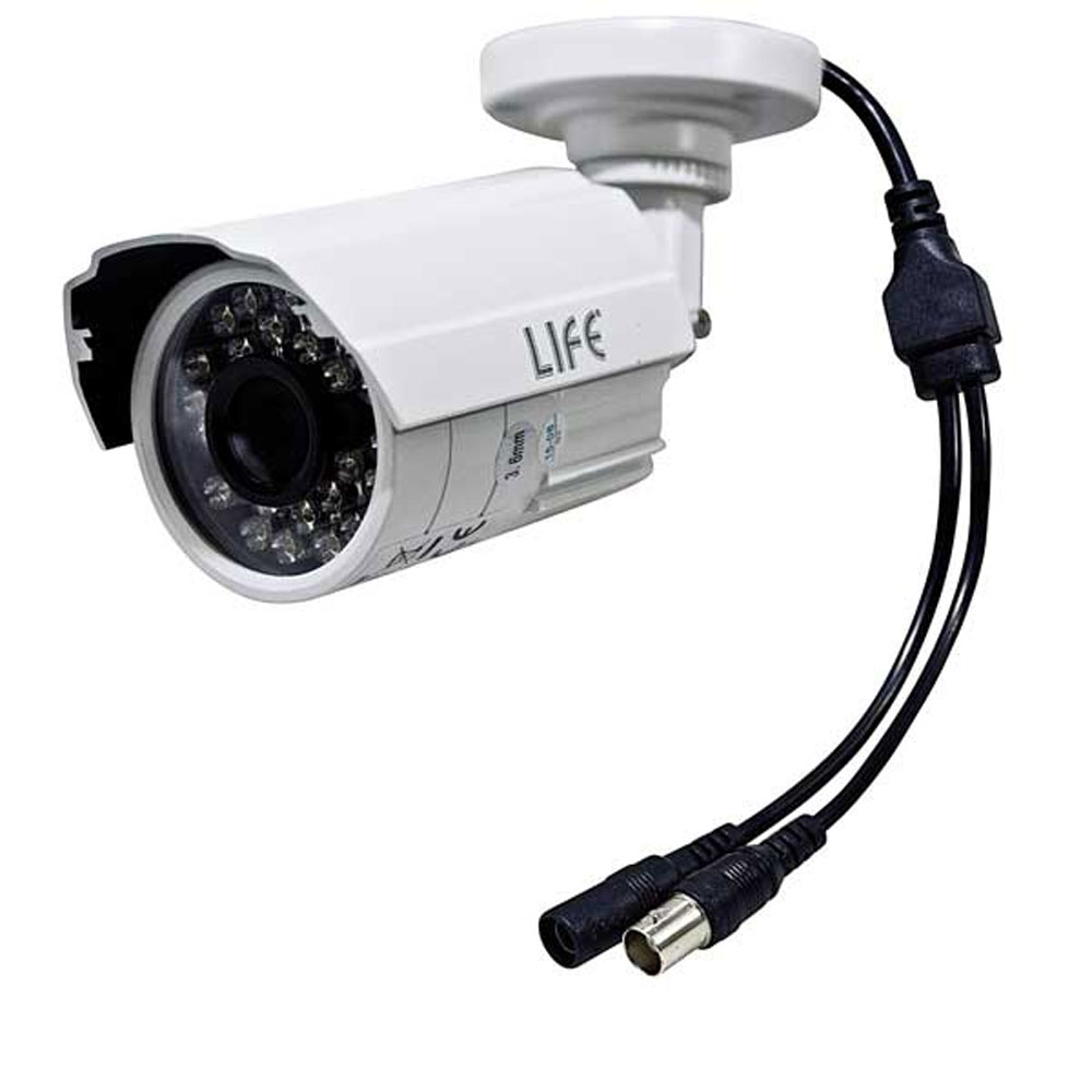 TELECAMERA BULLET 1Mpx 2in1 AHD/CVBS 720P IP65 L.FISSA 3,6mm, 24LED, CMOS 1/4" OV9732 OMNIVISION, COLORE BIANCO