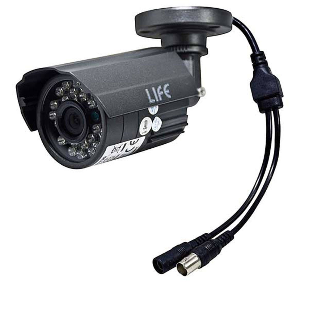 TELECAMERA BULLET 1Mpx 2in1 AHD/CVBS 720P IP65 L.FISSA 3,6mm, 24LED, CMOS 1/4" OV9732 OMNIVISION, COLORE GRIGIO