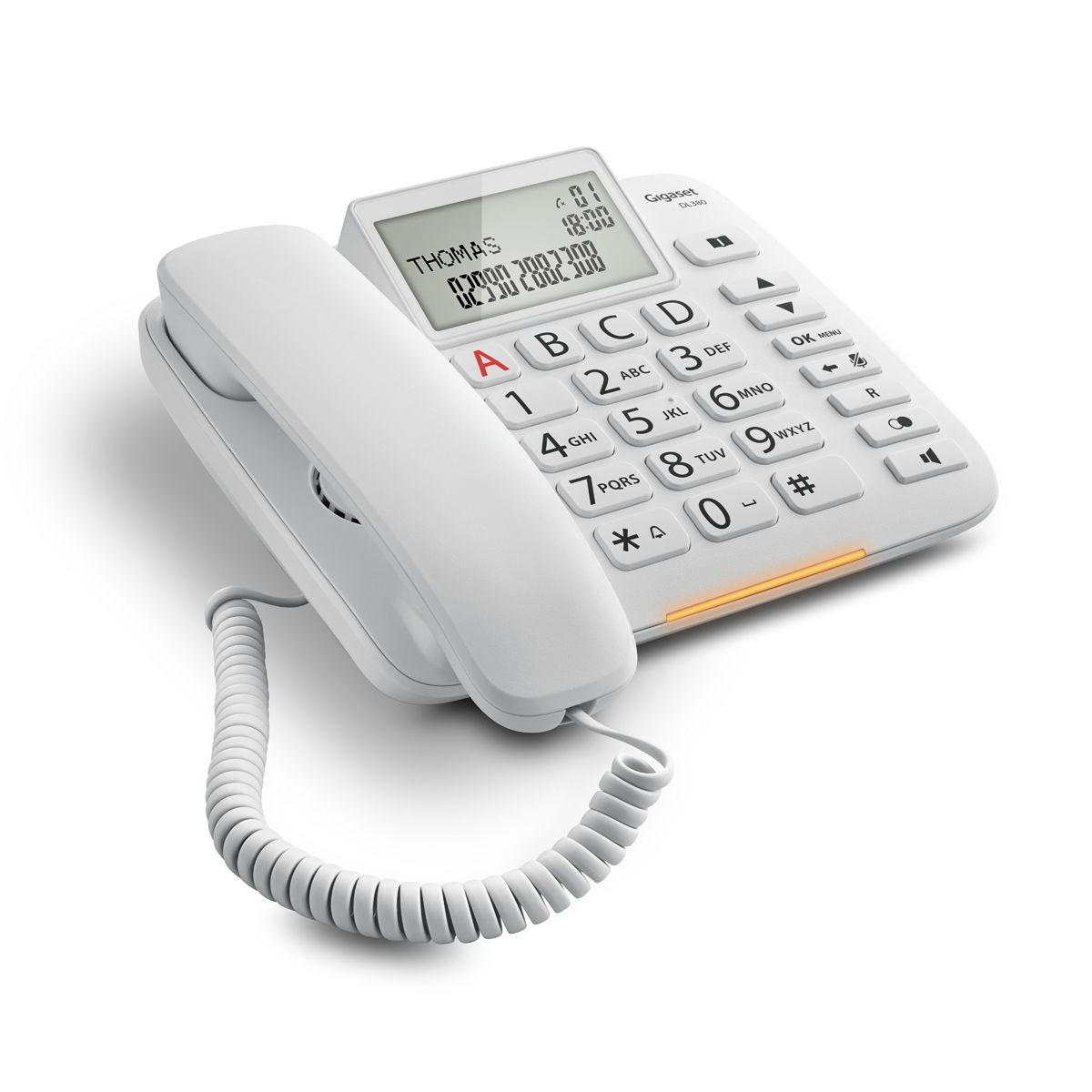 TELEFONO FISSO GIGASET DL380 CON DISPLAY COLORE BIANCO