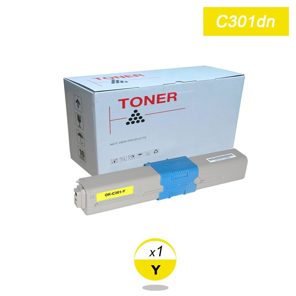TONER OKI COMPATIBILE OKIC321Y YELLOW (44973533) OKI C301 - C321 (1.5K)