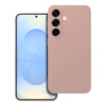 CUSTODIA CLEAR MAG COVER ROSA CIPRIA  PROTEZIONE FOTOCAMERA E BORDI CON MagSafe PER Samsung S25