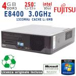 PC RICONDIZIONATO FUJITSU ESPRIMO E5731 E-STAR5 SFF INTEL CORE 2 DUO E8400 6M Cache 3.0GHZ - 1333 MHz FSB/4GB DDR3/HDD 250GB/SVGA Intel GMA 4500/DVD-RW/LAN 10/100/1000Mbit/WIN 7 HOME 64Bit