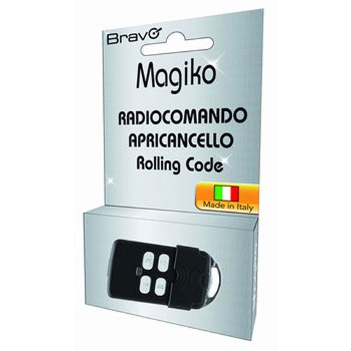RADIOCOMANDO APRICANCELLO BRAVO MAGIKO 1 UNIVERSAL AUTOAPPRENDENTE ROLLIN CODE E CODICE FISSO 433-868 Mhz 4 BANCHI DI MEMORIA (90502190)