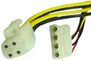 ADATTATORE SDOPPIATORE ALIMENTAZIONE CON CONNETTORE ATX MOD. CC-PSU-4