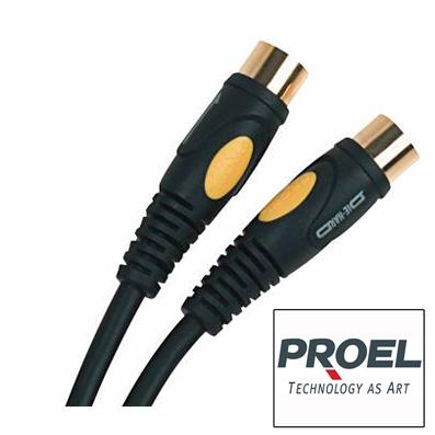 CAVO AUDIO PROEL MIDI PROFESSIONALE DIE-HARD PREMIUM GOLD PLATED 5MT