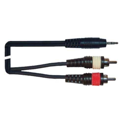 Cavo audio professionale BS cablato 2xRCA/Jack Ø 3,5mm stereo 2Mt.