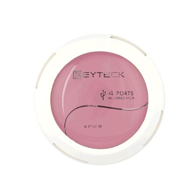 HUB USB KEYTECK 4 PORTE FULL SPEED 2.0 CIRCLE PINK HUB-148PK