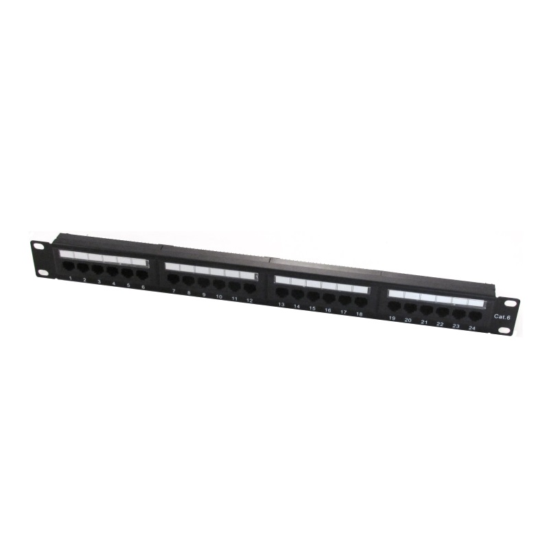 PATCH PANEL CAT 6 UTP 24 PORTE RJ45, 1U