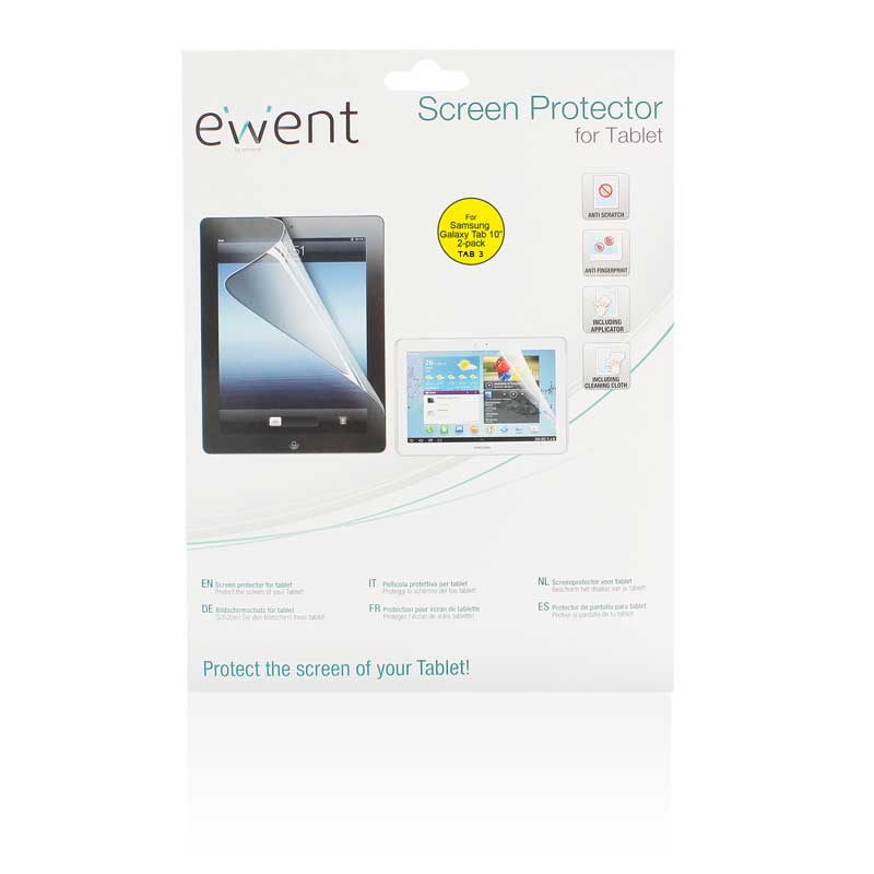 EWENT PELLICOLA PROTETTIVA PER TABLET SAMSUNG GALAXY TAB 3 10.1" GT-P5200 / GT-P5210 / GT-P5220  CONF. 2PZ EW1430