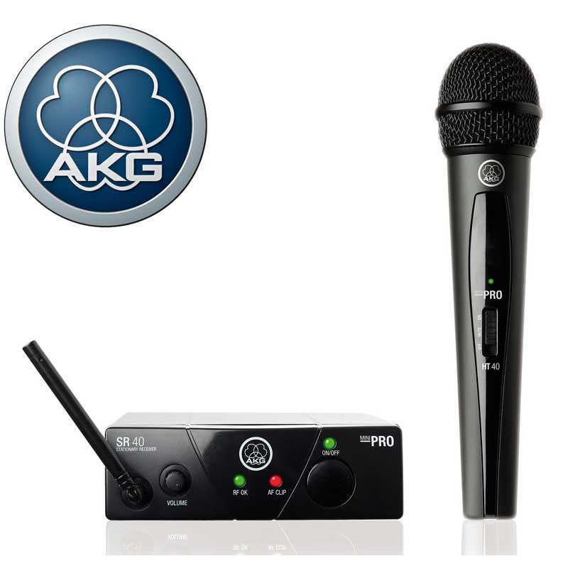 RADIOMICROFONO PROFESSIONALE AKG WMS40 PRO MINI Vocal Set ISM1 UHF 863.1MHz + RICEVITORE