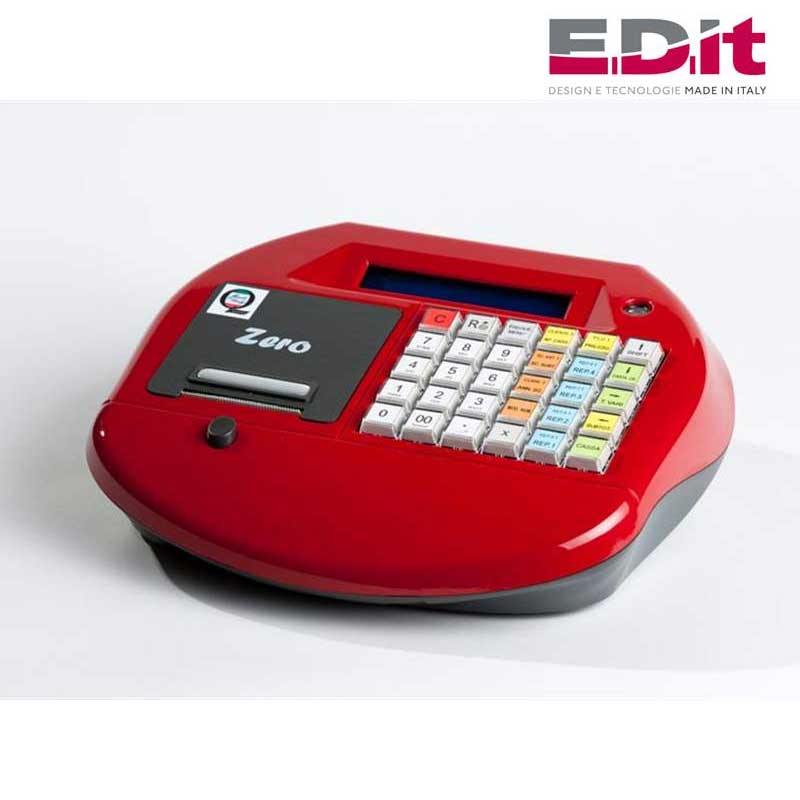 REGISTRATORE DI CASSA E.D.IT ZERO POSTAZIONE FISSO ROSSO RUBINO LUCIDO