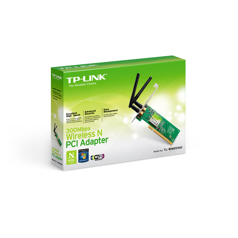 SCHEDA RETE TP-LINK ETHERNET PCI WIRELESS N 300 Mbps TL-WN851ND