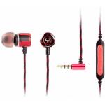 AURICOLARE GAMING ITEK TAURUS ITHIE100 IN-EAR MICROFONO E CONTROLLO VOLUME ALTA FEDELTA' COLORE NERO/ROSSO  PER Computer, Smartphone, Tablet