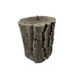 CANDELA PROFUMATA  STUMP CYLINDER BROWN SMALL TRONCO AUTUNNALE CORTO profumazione muschio e sottobosco