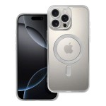 CUSTODIA ELECTRO MAG TRASPARENTE PROTEZIONE FOTOCAMERA E BORDI CON MAGSAFE ( ARGENTO ) PER iPhone 16 Pro Max