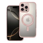 CUSTODIA ELECTRO MAG TRASPARENTE PROTEZIONE FOTOCAMERA E BORDI CON MAGSAFE ( ORO ROSA ) PER iPhone 16 Pro Max
