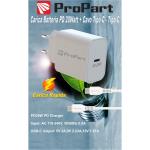 KIT PROPART PP693CC20W CARICABATTERIE RAPIDO PD (5V - 3A - 20W) Type-C + CAVO DATI 1.5MT APPLE "Type-C - Type-C" COLORE BIANCO